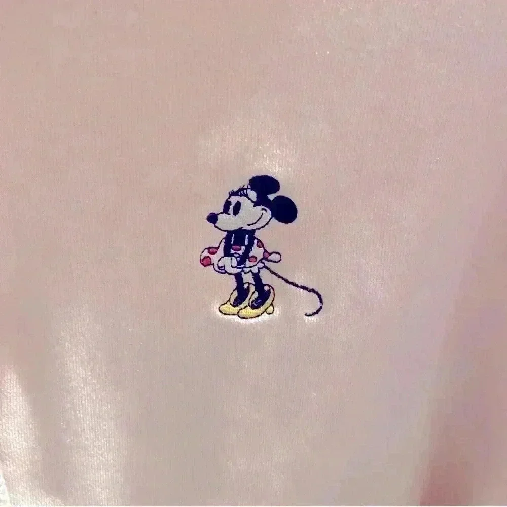 Disneyland Disney Pink Official Zip Up Hoodie with Minnie Mouse - XL ⭐️